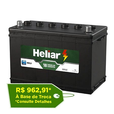 Bateria Heliar 90Ah – H90LD / H90LE – Original de Montadora