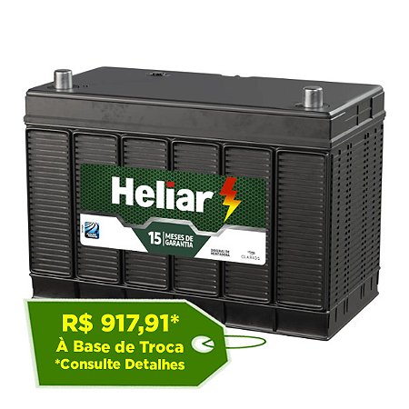 Bateria Heliar Frota 100Ah – H100LE – Original de Montadora