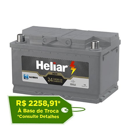 Bateria Heliar AGM 95Ah – HAGM95MD – Para Carros c/ Start-Stop