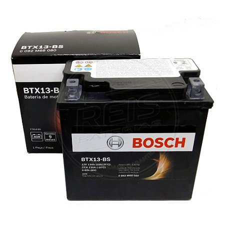 Bateria Bosch Moto 13Ah - BTX13-BS - Selada - ( Ref. Yuasa: YTX14-BS )