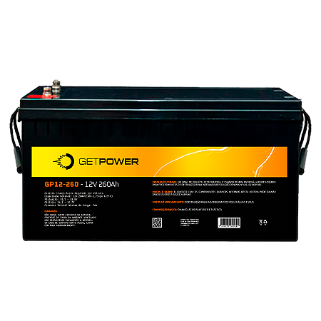 Bateria Estacionária VRLA ( AGM ) GetPower 12V – 260Ah – GP12-260