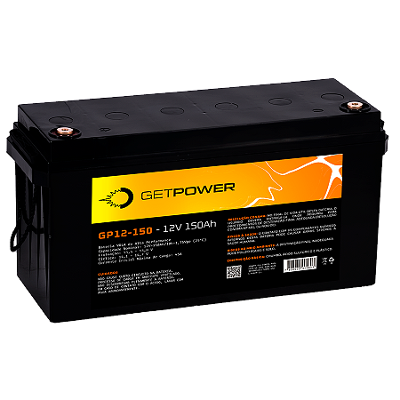 Bateria Estacionária VRLA ( AGM ) GetPower 12V – 150Ah – GP12-150