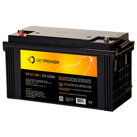 Bateria Estacionária VRLA ( AGM ) GetPower 12V – 120Ah – GP12-120