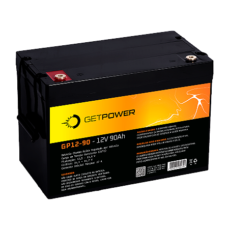 Bateria Estacionária VRLA ( AGM ) GetPower 12V – 90Ah – GP12-90