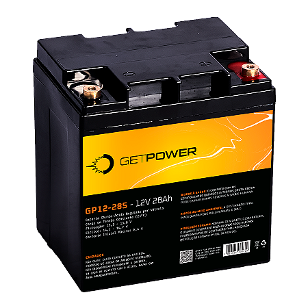 Bateria Estacionária VRLA ( AGM ) GetPower 12V – 28Ah – GP12-28S