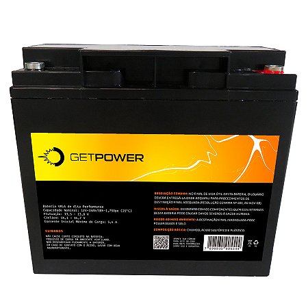 Bateria Estacionária VRLA ( AGM ) GetPower 12V – 20Ah – GP12-20