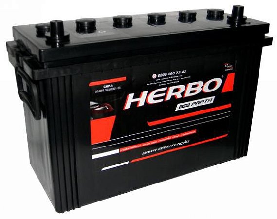 Bateria Herbo Prata 135Ah – HP135TOY ( Toyota Bandeirante ) – Baixa Manutenção ( Requer Água )