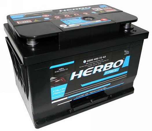 Bateria Herbo Free 55Ah – HF55OPLD / HF55OPLE – Livre de Manutenção