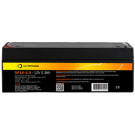 Bateria Estacionária VRLA ( AGM ) GetPower 12V – 2,3Ah – GP12-2.3