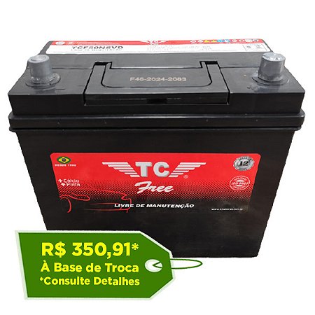 Bateria TC Free 50Ah - TCF50NSVD ( Civic ) - Selada