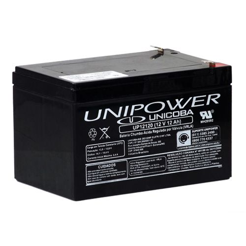 Bateria Estacionária VRLA ( AGM ) Unipower 12V – 12Ah – UP12120