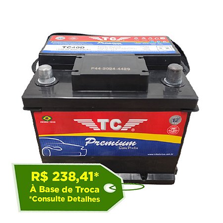 Bateria TC Premium 40Ah - TC40D - Livre de Manutenção