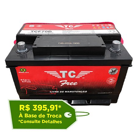 Bateria TC Free 70Ah - TCF70D / TCF70E - Selada