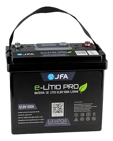 Bateria Estacionária Litio JFA 12.8V 100A – E-Lítio Pro 12V100A