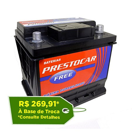 Bateria Prestocar Free 50Ah ( Cx Alta ) – PA50DAF – Selada