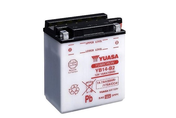 Bateria de Moto Yuasa 14Ah - Yb14-B2
