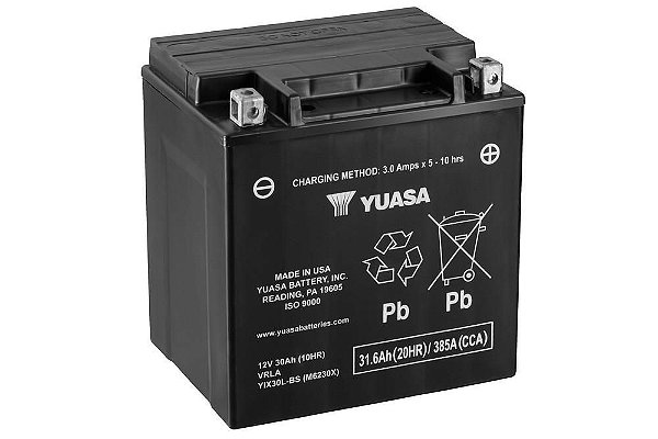 Bateria de Moto Yuasa 30Ah - Yix30L-Bs