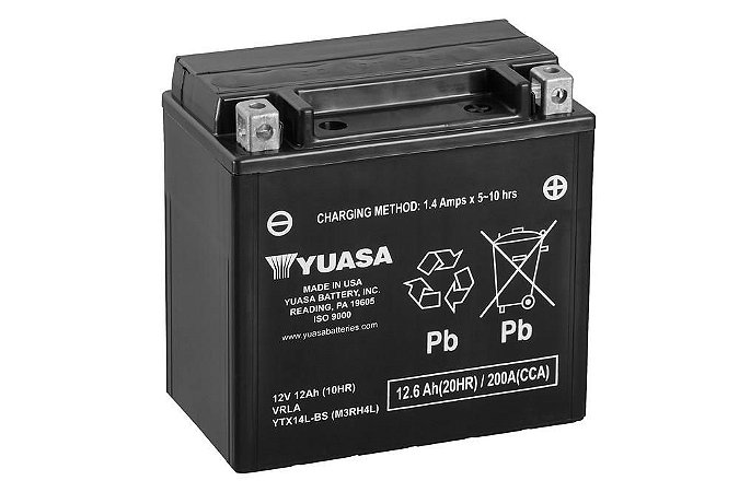 Bateria de Moto Yuasa 12Ah - Ytx14L-Bs