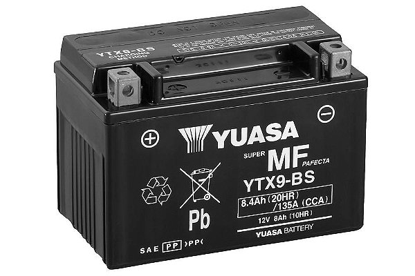 Bateria de Moto Yuasa 8,4Ah - Ytx9-Bs