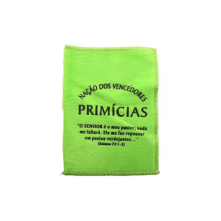 Saquitel de Veludo Nação dos Vencedores Primícias – Salmos 23:1-2