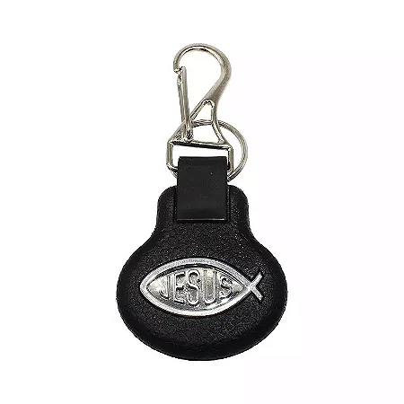 Chaveiro Emborrachado Peixe de Jesus (Ichthys) com Mosquetão