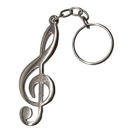 Chaveiro Clave de Sol Musical em Zamac