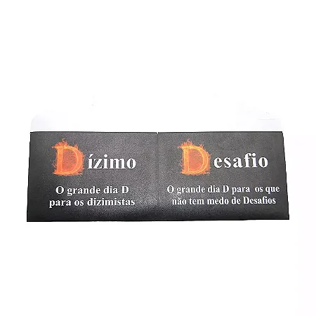 Envelope Duplo O Grande Dia D para Dízimo