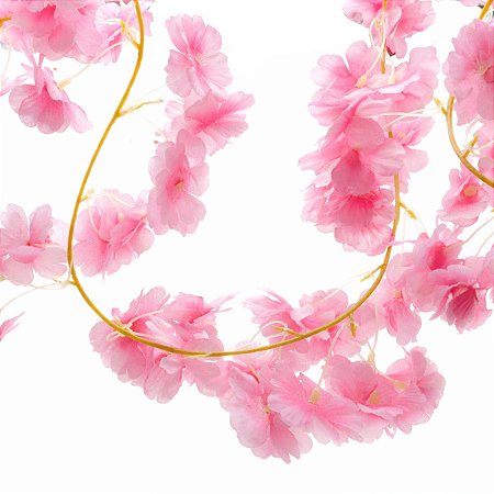Videira Artificial de Flores de Pessegueiro 180cm com Mais de 120 Flores