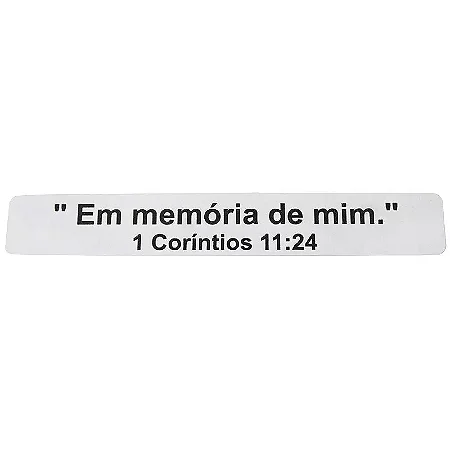 50 Etiquetas Adesivas 8cm x 1,2cm Em Memória de Mim
