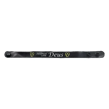 Pulseira de Plástico Aliança com Deus Preta