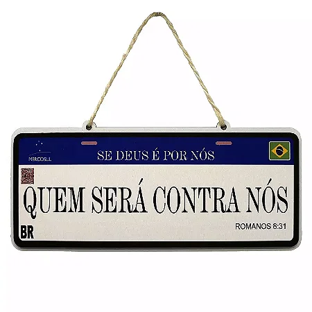 Placa de Carro Decorativa