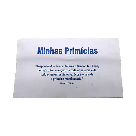 Envelope Minhas Primícias - Colado