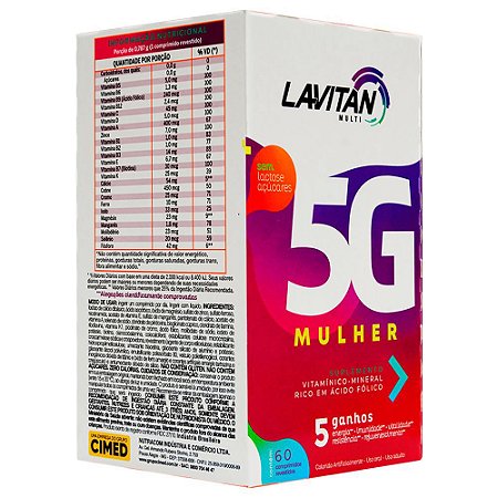 Lavitan Multi 5G Mulher 60 Comprimidos Cimed