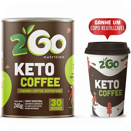 Café Termogênico - Keto Coffee SuperFood  (30 doses) + Brinde