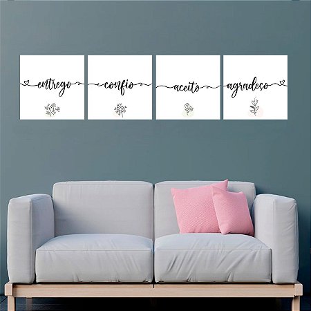 Kit Quadros Decorativos Confie