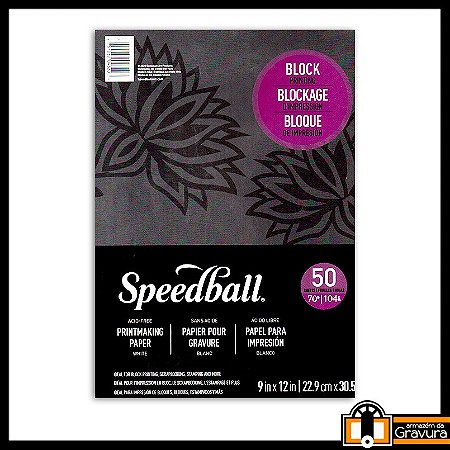 Bloco 50 folhas de papel para Xilogravura 104 g/m2 SpeedBall