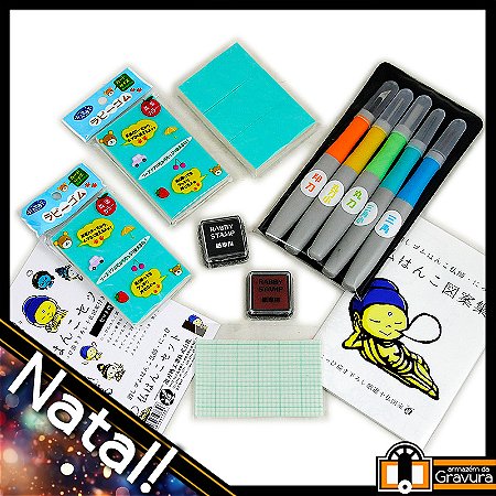 Combo Carimbo Artesanal Michihamono