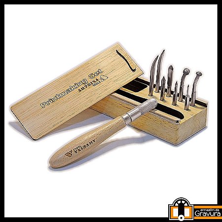 Jogo de 8 pontas para Calcogravura (gravura em metal) Arteína