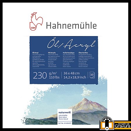 Bloco 10 folhas de Papel Oil / Acryl 230 g/m2 Hahnemuhle