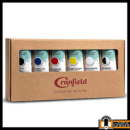 Combo 6 Cores Primárias Caligo para Gravura em Relevo (Xilogravura, Linóleo, Borracha, etc) 6 x 75 ml