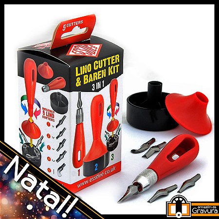 Kit 5 pontas 3 em 1 EssDee para Linoleogravura