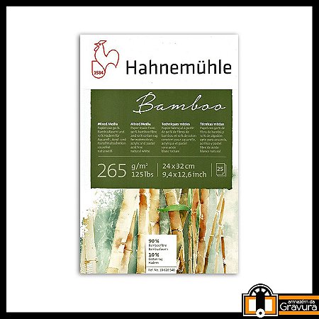 Bloco 25 folhas de Papel Bamboo 265 g/m2 Hahnemuhle