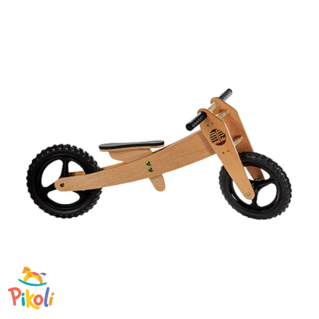 Wood Bike Kid 02 em 1 - Preta