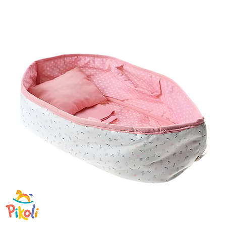 Berço Moises - Para Boneca Metoo - Com Manta e Travesseiro