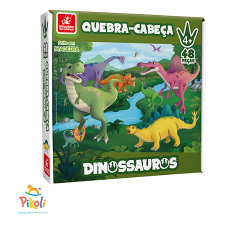 Quebra-cabeça grandão Dinossauros 48 peças - Importados Lili
