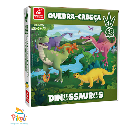 Quebra-cabeça de chão 48 peças - Dinossauros - Toyster - Ludolica