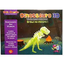 Quebra Cabeça Dinossauro - Brilha No Escuro