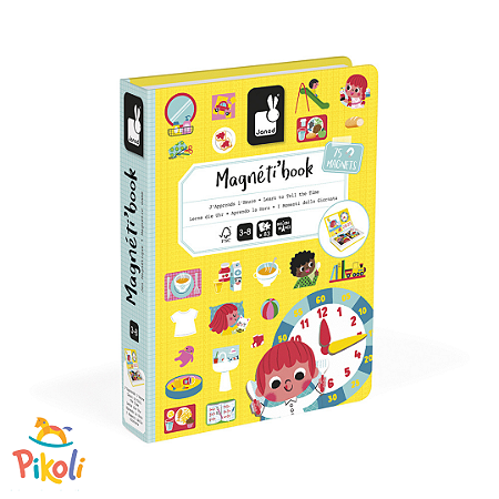 Livro Magnético - Aprenda As Horas - Janod