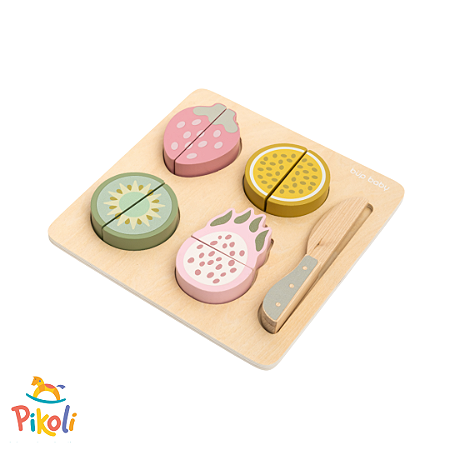 Coleção Comidinhas - Kit Frutas C/ Corte - Metoo