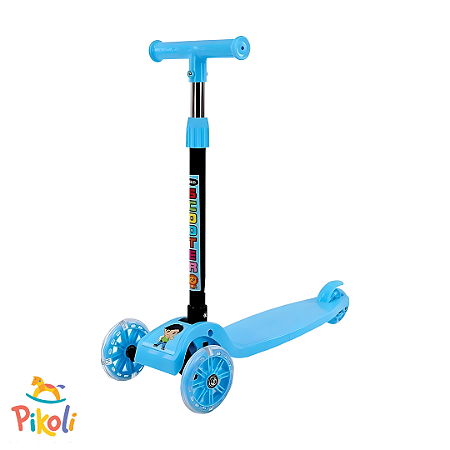Patinete - Dobravel C/ Luz - Azul